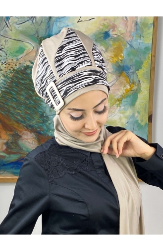 Gray Ready to wear Turban 474EYL22ŞPK-02