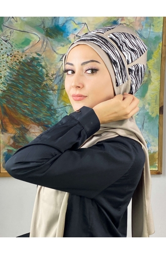 Gray Ready to Wear Turban 474EYL22ŞPK-02
