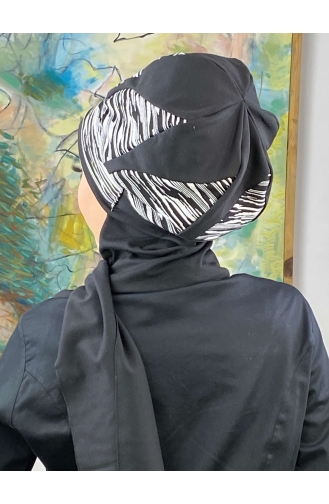 Schwarz Praktischer Turban 474EYL22ŞPK-06