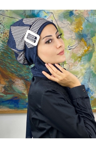 Navy Blue Ready to wear Turban 604EYL22ŞPK-01