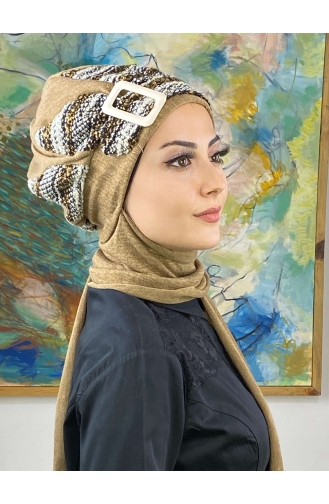 Tobacco Ready to Wear Turban 634EYL22ŞPK-01