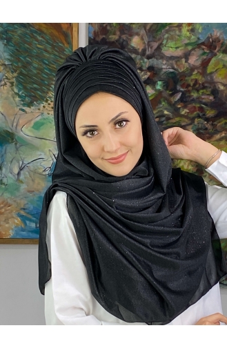 Black Ready to Wear Turban 86EYLL22BONE-08