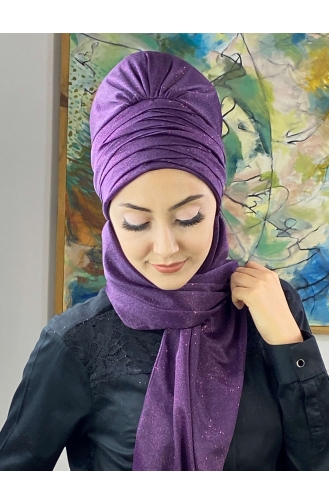 Light Purple Ready to Wear Turban 16EYLL22BONE-07