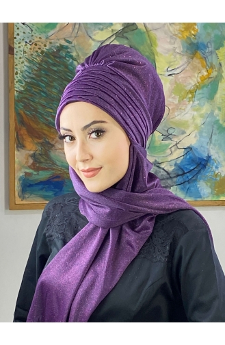 Hellviolett Praktischer Turban 16EYLL22BONE-07