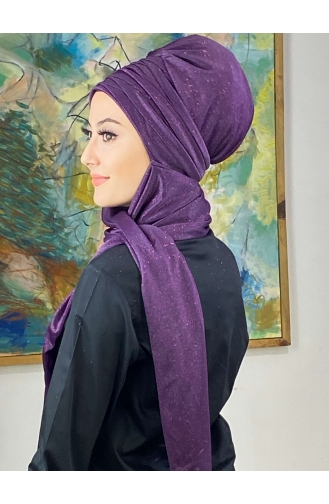 Light Purple Ready to Wear Turban 16EYLL22BONE-07