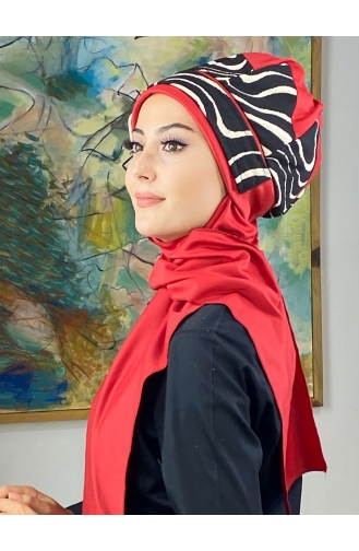 Red Ready to wear Turban 146EYLL22BERE-03