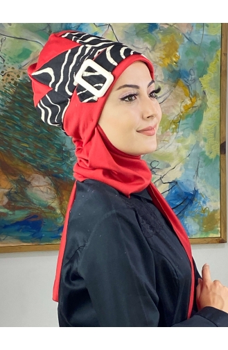 Red Ready to wear Turban 146EYLL22BERE-03
