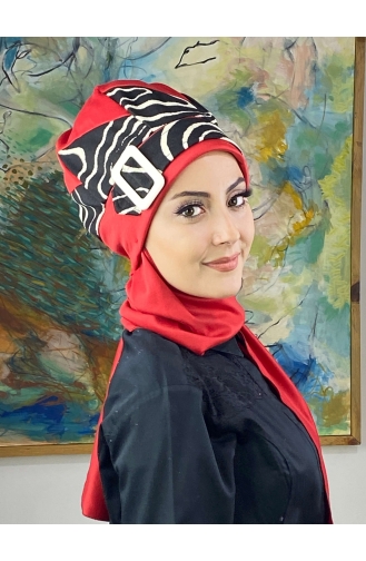 Red Ready to Wear Turban 146EYLL22BERE-03