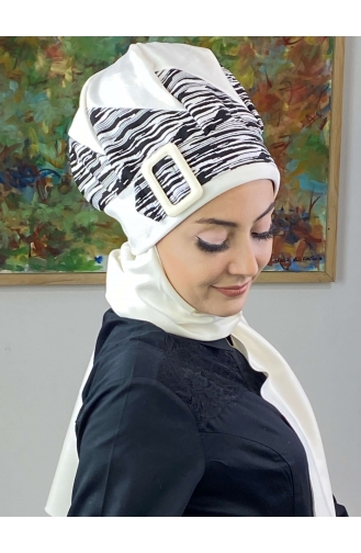 White Ready to wear Turban 256EYLL22BERE-02