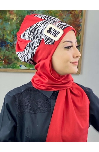 Red Ready to wear Turban 256EYLL22BERE-04