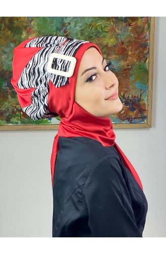 Red Ready to wear Turban 256EYLL22BERE-04