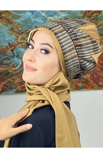 Dark Brown Ready to wear Turban 276EYLL22BERE-01