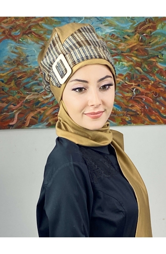 Dark Brown Ready to Wear Turban 276EYLL22BERE-01