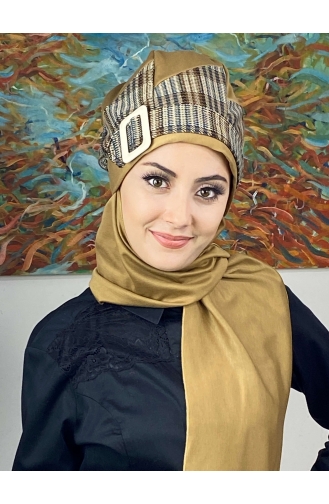 Dark Brown Ready to wear Turban 276EYLL22BERE-01