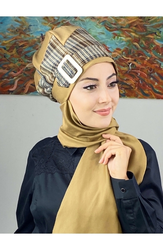 Dark Brown Ready to wear Turban 276EYLL22BERE-01