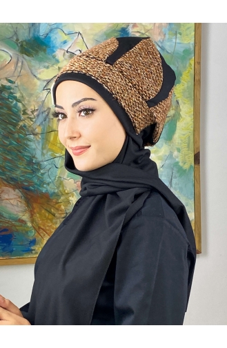 Black Ready to Wear Turban 644EYL22ŞPK-01