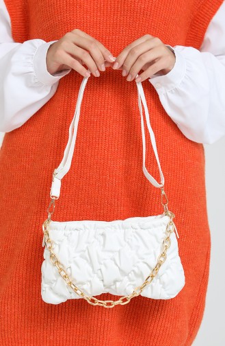 White Shoulder Bags 3646-09