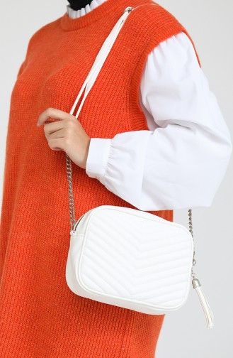 White Shoulder Bags 3654-09