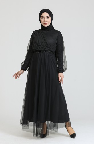 Black İslamitische Avondjurk 0390-03