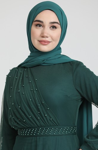 Smaragdgrün Hijab-Abendkleider 0390-05