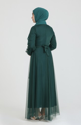 Smaragdgrün Hijab-Abendkleider 0390-05