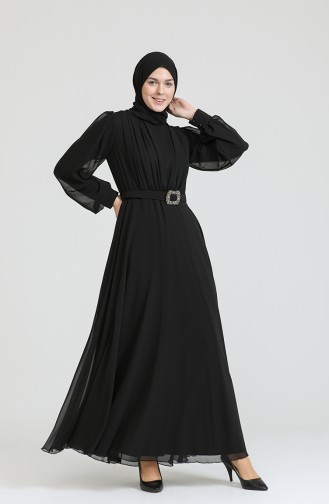 Habillé Hijab Noir 5505-01