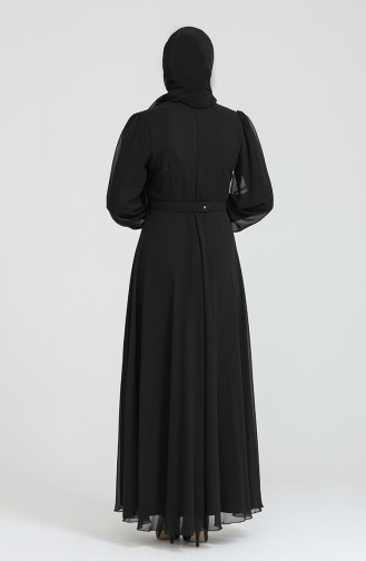 Schwarz Hijab-Abendkleider 5505-01