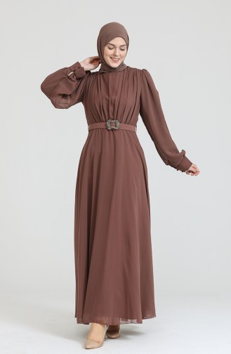 Braun Hijab-Abendkleider 5505-02