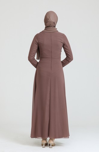 Braun Hijab-Abendkleider 5589-02