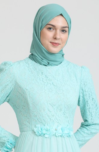 Mint green İslamitische Jurk 70006-01