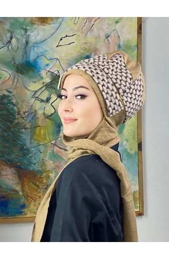 Dark Brown Ready to Wear Turban 176EYLL22BERE-07