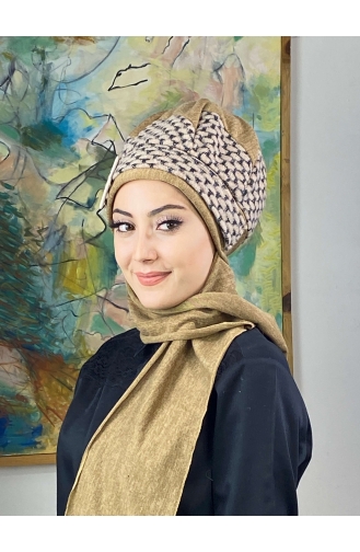 Dark Brown Ready to Wear Turban 176EYLL22BERE-07