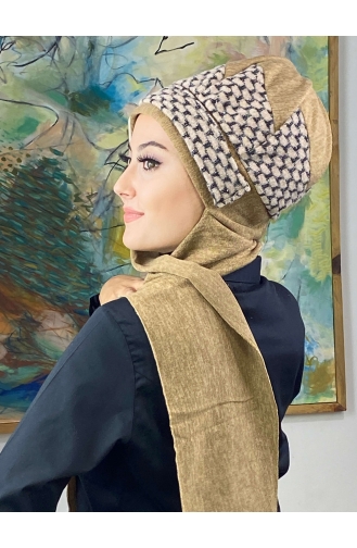 Dark Brown Ready to Wear Turban 176EYLL22BERE-07