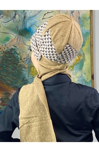 Dark Brown Ready to Wear Turban 176EYLL22BERE-07