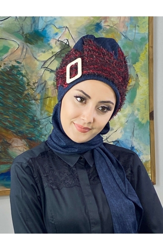 Navy Blue Ready to Wear Turban 176EYLL22BERE-08