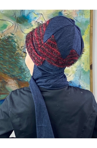 Navy Blue Ready to Wear Turban 176EYLL22BERE-08