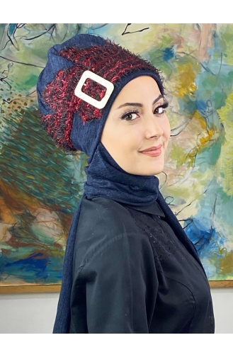 Navy Blue Ready to Wear Turban 176EYLL22BERE-08