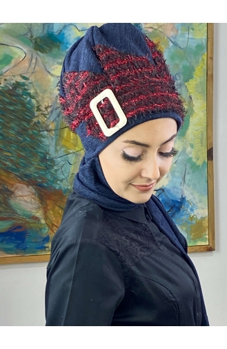 Navy Blue Ready to wear Turban 176EYLL22BERE-08