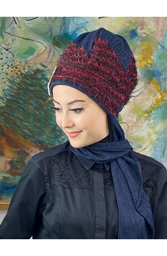 Navy Blue Ready to Wear Turban 176EYLL22BERE-08