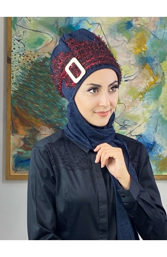Navy Blue Ready to Wear Turban 176EYLL22BERE-08