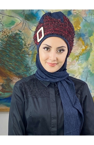 Navy Blue Ready to wear Turban 176EYLL22BERE-08