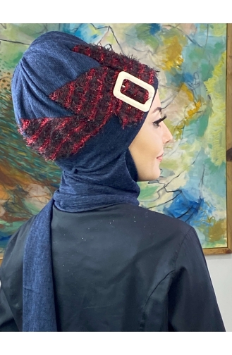 Navy Blue Ready to wear Turban 176EYLL22BERE-08