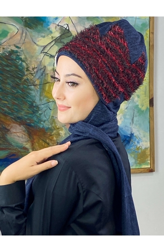 Navy Blue Ready to wear Turban 176EYLL22BERE-08