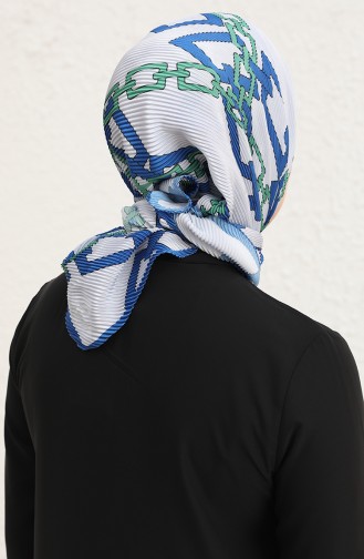 Pilise Eşarp 5209-12 Gümüş Gri Yeşil