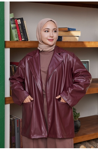 Deri Ceket 000202-02 Bordo