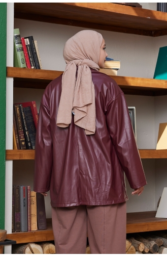 Deri Ceket 000202-02 Bordo