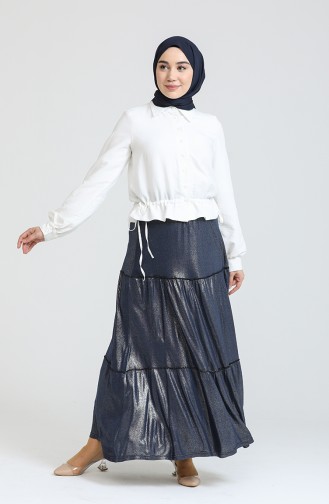 Navy Blue Skirt 8544-02