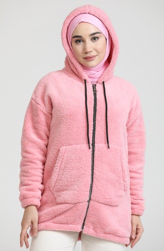 Welsoft Fermuarlı Sweat 7056-05 Pembe