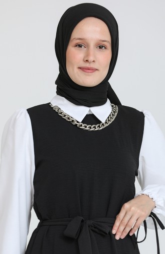 Black Hijab Dress 0385-04