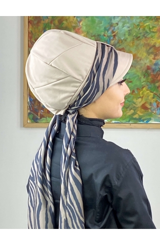 White Ready to Wear Turban 716EYLL22FLŞP-02